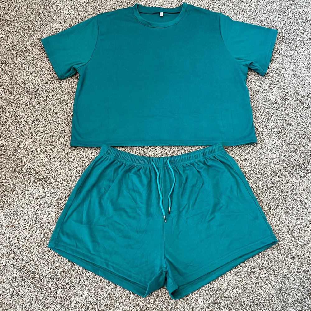 Teal T-Shirt and Shorts Set